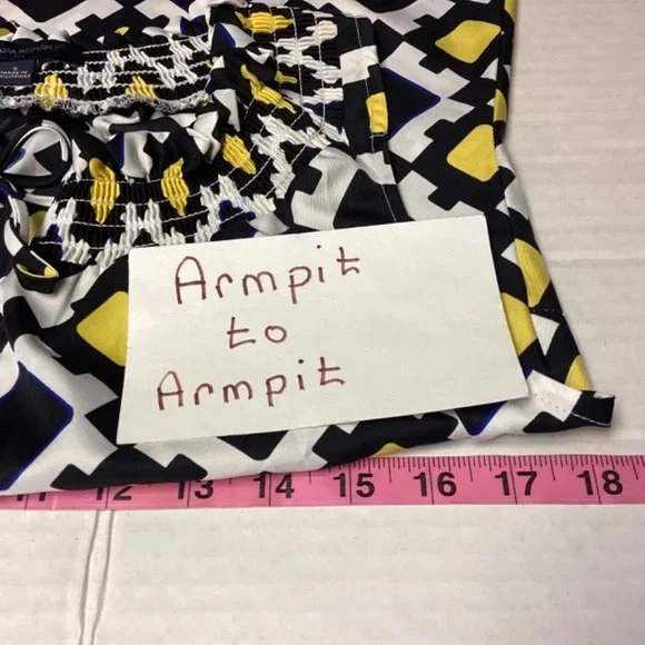 Banana Republic Blouse Abstract Business Office Classic Timeless Womens Size S - Picture 7 of 8